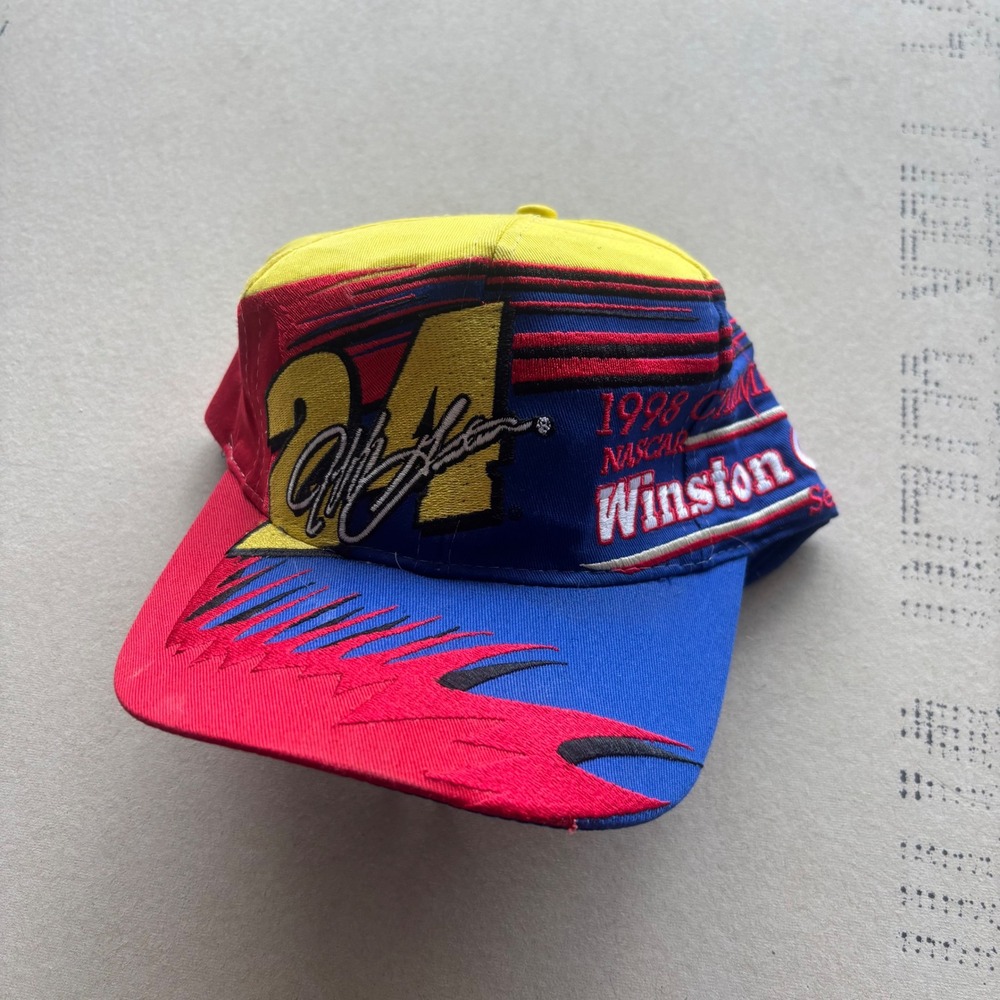 Vintage 90s Chase Authentics Jeff Gordon NASCAR T-shirt Hat